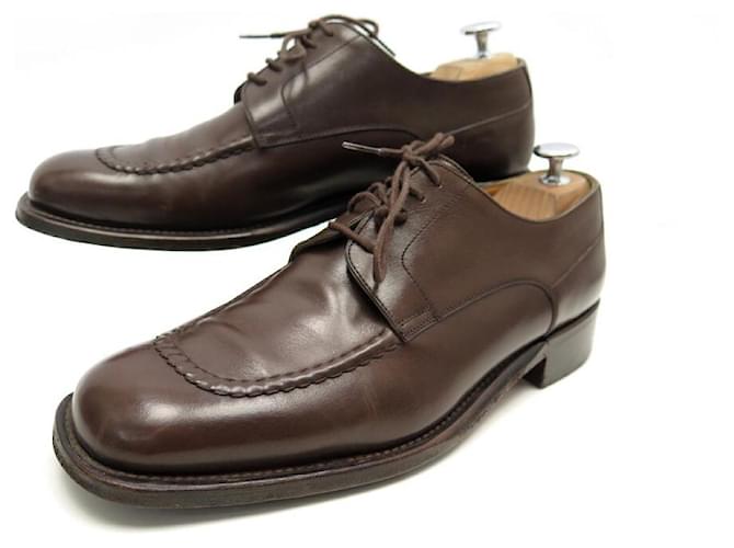 Hermès Hermes shoes 41 DERBY STRAIGHT TOE IN BROWN LEATHER SHOES  ref.505840