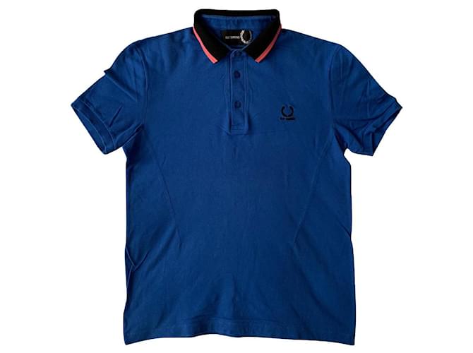 Raf Simons x Fred Perry polo Blue Cotton  ref.506367