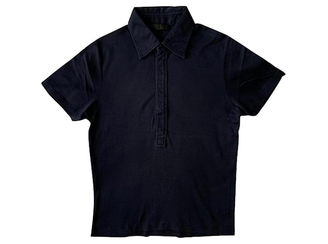 Prada Poloshirt aus marineblauem Jersey Baumwolle  ref.506458