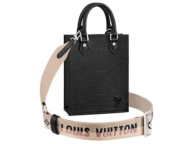 Louis Vuitton LV Sac Plat petit Negro Cuero  ref.506511