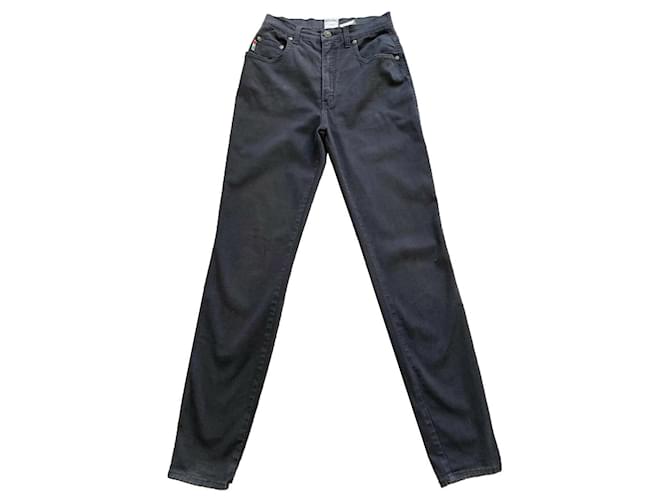 Vintage Moschino High Waistedededed Jeans Schwarz Baumwolle Elasthan John  ref.506525