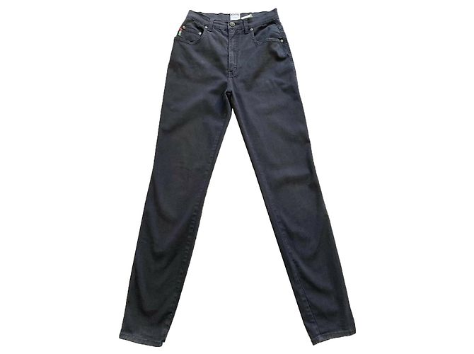 Vintage Moschino High Waistedededed Jeans Schwarz