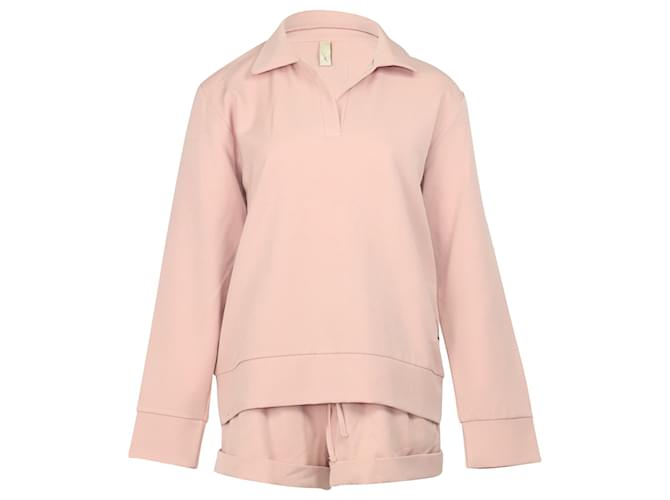 Autre Marque Prevu Set aus Pullover und Shorts aus rosafarbenem Polyester Pink  ref.506536
