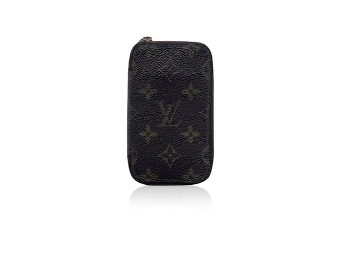 Louis Vuitton Vintage Monogram Canvas Zip 6 Key Case Holder Keyring Brown Cloth  ref.506593