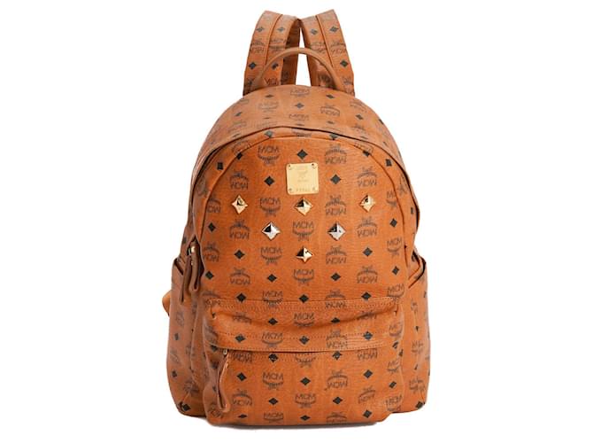 Sac à Dos MCM Clouté Bleu - Avec Pochette Amovible Et Sangle - Unisexe - Occasion