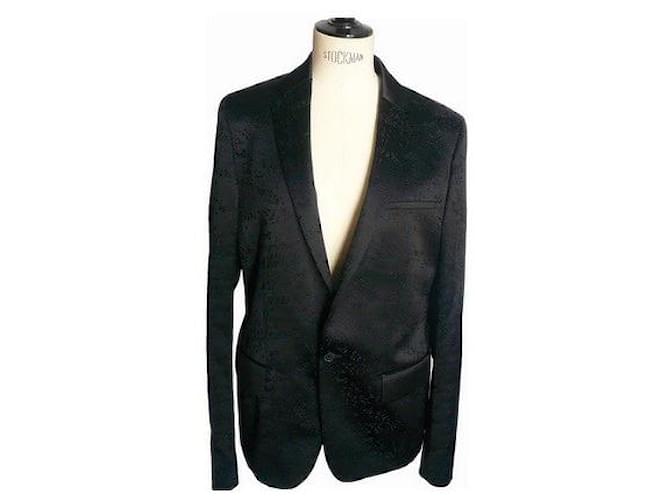 ROCHAS Nueva chaqueta americana negra con etiqueta T48 Italia Negro Poliamida  ref.506967