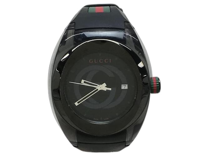 gucci 137.1 / Quartz watch / Analog / Rubber / BLK / BLK / SS Black  ref.507093