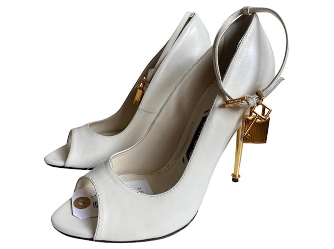 Tom Ford Heels White Leather  ref.507245