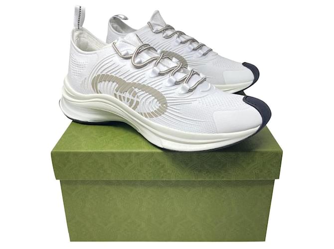 Men's Gucci Run sneaker size 45,5 IT White Synthetic  ref.507265
