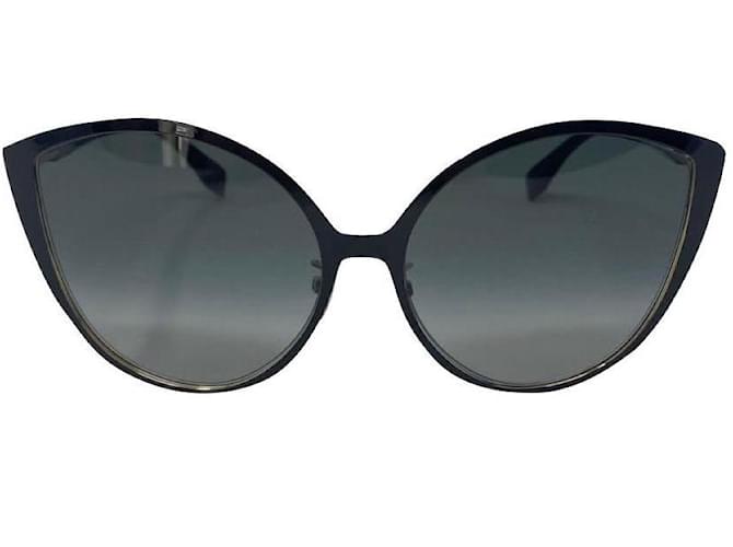 occhiali da sole fendi cat eye new Nero Gold hardware Metallo  ref.507270