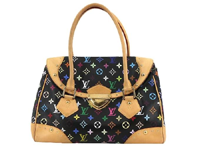 *[Usado] Louis Vuitton Monogram Multicolor Beverly GM Handbag Noir Black Beverly GM Multicor Lona  ref.507613