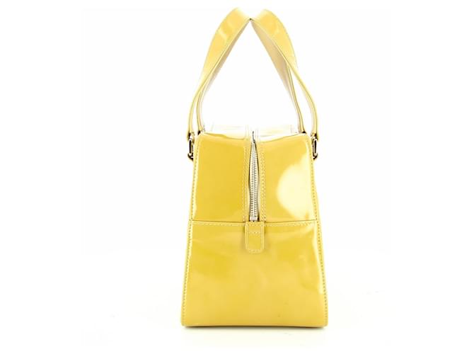 Chanel Gold patent leather cubic bag Yellow  ref.507914
