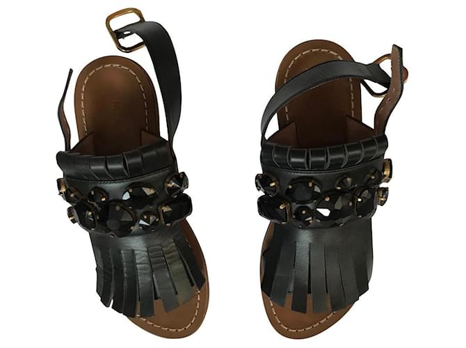 Marni Sandals Black Leather  ref.507935