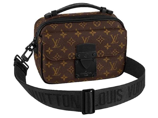 Louis Vuitton LV S Lock messenger Brown Leather  ref.507965