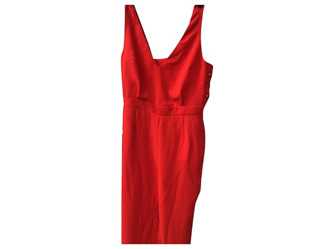 SéZane Combinaison pantalon habillée jamais portée Polyester Rouge  ref.507967