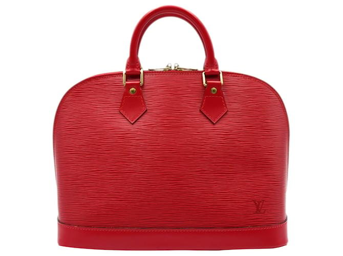 Louis Vuitton Red Epi Alma PM Leather  ref.508132