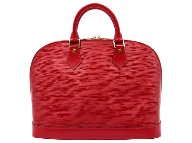 Louis Vuitton Red Epi Alma PM Rot Leder  ref.508132