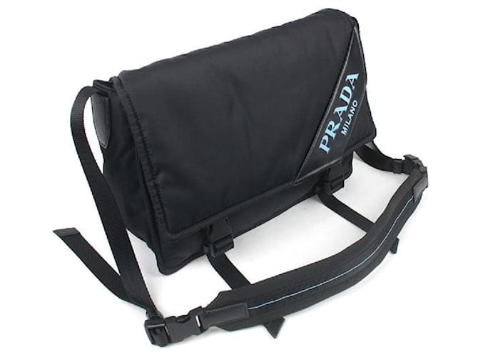 *[Used] PRADA Shoulder Bag TESSUTO + SOFT CA Nylon Canvas NERO Black Shoulder Bag Diagonal  ref.508168