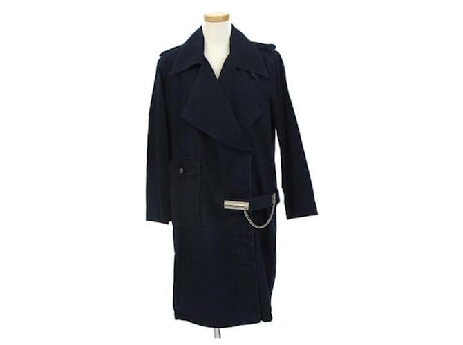 *[Used] Chanel coat Navy blue Cotton  ref.508237