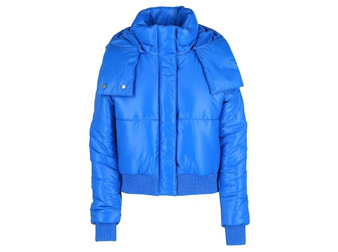 Off White Off-White Long Sleeve Down Puffer Jacket Blue Polyester  ref.508332