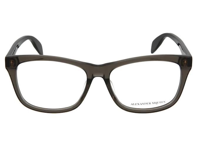 Óculos de acetato quadrado Alexander McQueen Cinza Fibra de celulose  ref.508352