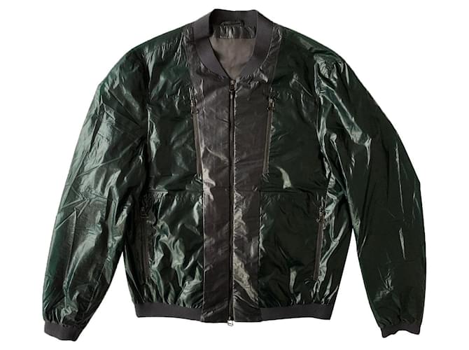Lanvin sample bomber jacket Dark green Synthetic  ref.508564