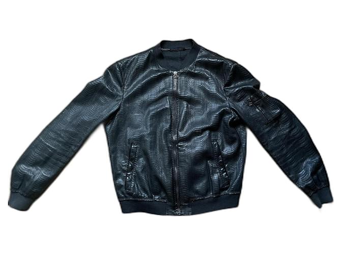 Lanvin Blazers Jackets Grey Exotic leather  ref.508752