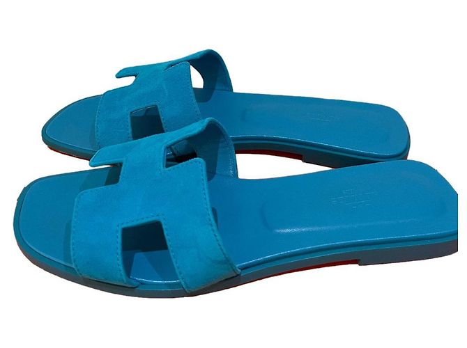 Oran Hermès Sandalen Türkis