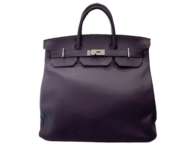 Birkin Hermès Mala de viagem Roxo escuro