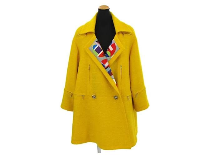 *[Used] Chanel coat Yellow Wool  ref.508920