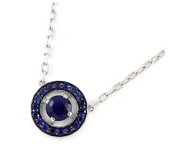 [Gebraucht] BOUCHERON Halskette Avalondo Kreis Saphir K18WG Blau Weißgold  ref.508950