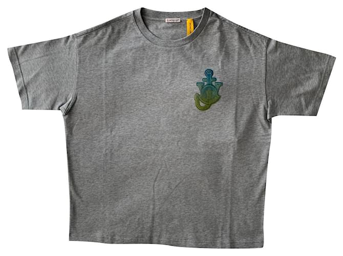 Camiseta Moncler Genius JWA cinza. Algodão  ref.509010