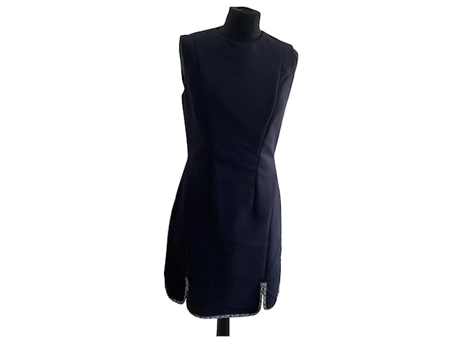 Christian Dior Dresses Navy blue Silk Cotton  ref.509018