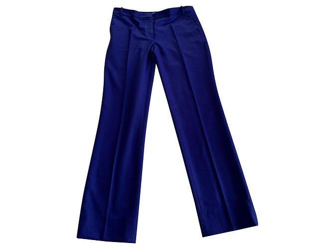 Calça Christian Dior de lã azul elétrico