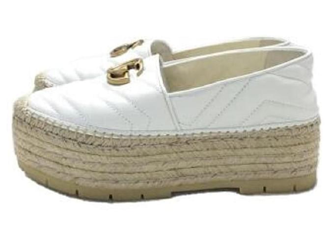 **[Used] GUCCI Espadrilles / 36 / WHT / leather White  ref.509247