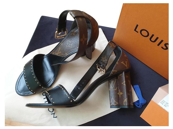 Louis Vuitton SANDALO A SILUETTA Marrone Nero