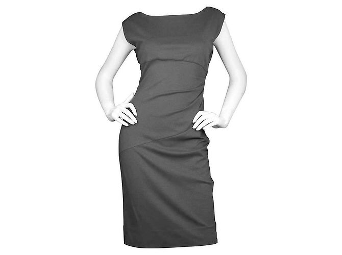 Diane Von Furstenberg DvF Jori Kleid in Grau Anthrazitgrau