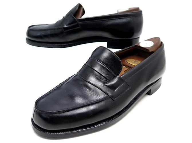 JM WESTON LOAFERS 180 6D 40 IN BLACK LEATHER + SHOES  ref.509418