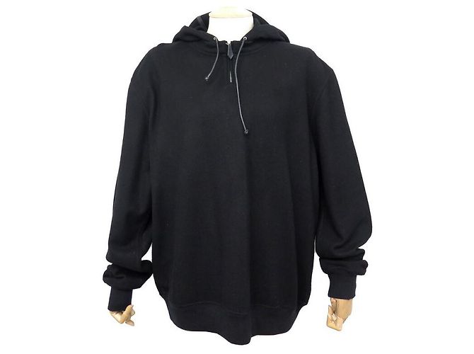 Hermès NEU HERMES PULLOVER HOODIE XL 56 NEUER PULLOVER AUS SCHWARZEM KASCHMIR