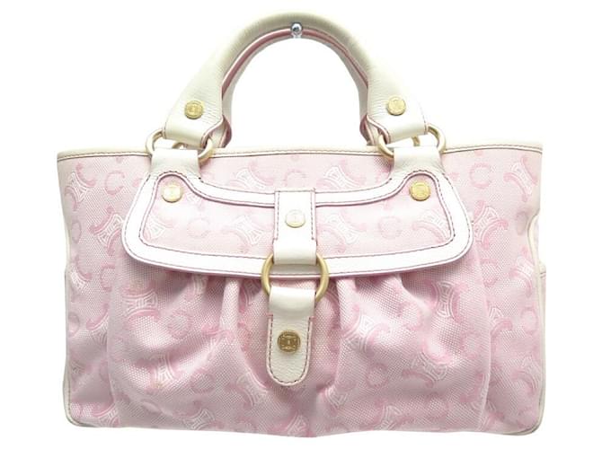 Céline CELINE BOOGIE BORSA A MANO IN TELA E PELLE ROSA E BORSA A MANO IN PELLE  ref.509449