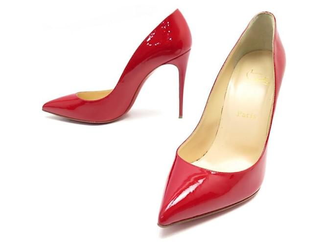 CHRISTIAN LOUBOUTIN SHOES PUMPS SO KATE RED PATENT LEATHER 39.5  ref.509459