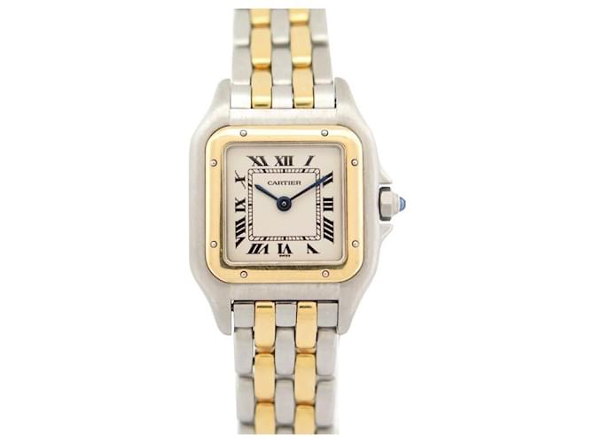 NEUE CARTIER PANTHERE PM GOLD & STAHLUHR 22 UHR MM QUARZGOLD Silber  ref.509499