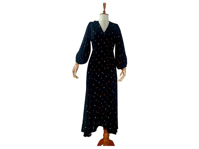 Zoe Karssen Herz Kleid Schwarz Viscose Mehrfarben