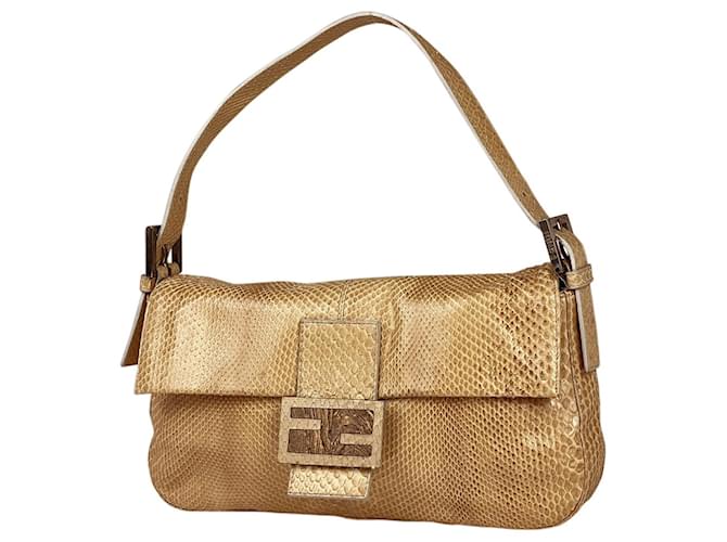 Used] FENDI FENDI Bucket Handbag Shoulder Bag Beige leather ref.509531 Joli Closet