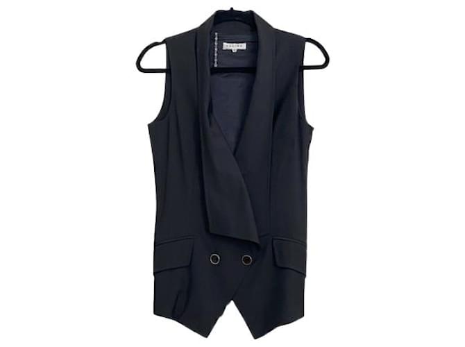 Céline Celine women's vest vest Black Wool  ref.509636