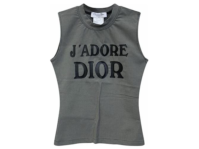 Christian Dior Boutique Parigi J'ADORE DIOR / CAMPIONE DEL MONDO 1947 raro Grigio Poliestere  ref.509911
