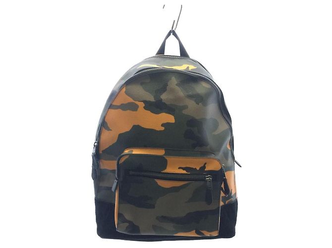 COACH Tangerine / Backpack / PVC / Multicolor / Camouflage
