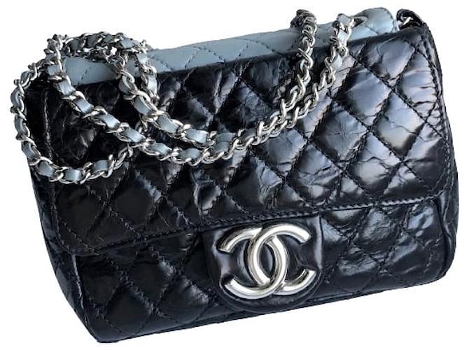 Chanel Timeless Black Crossbody Flap Bag Grey Leather ref.510416 - Joli  Closet