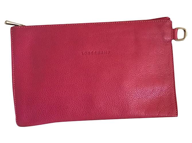 Longchamp Foulonné Pink Leather  ref.510431