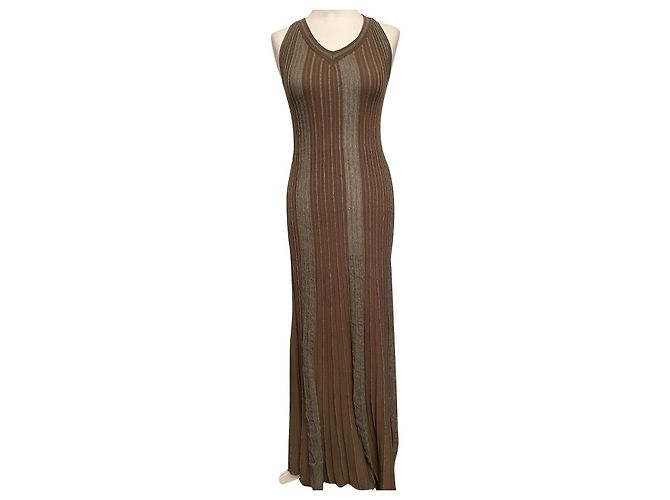 Autre Marque Vestido de punto FALCONERI marrón caqui Castaño